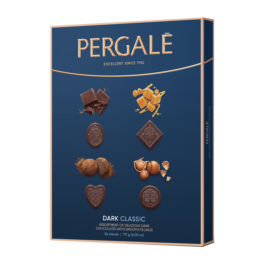 PERGALĖ Класик бонбони асорти с тъмен шоколад 171г