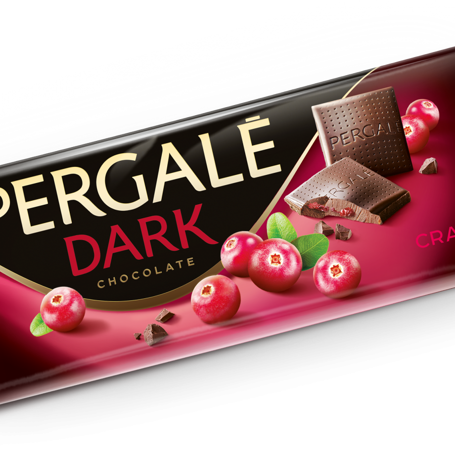 PERGALĖ тъмен шоколад с червена боровинка 220г