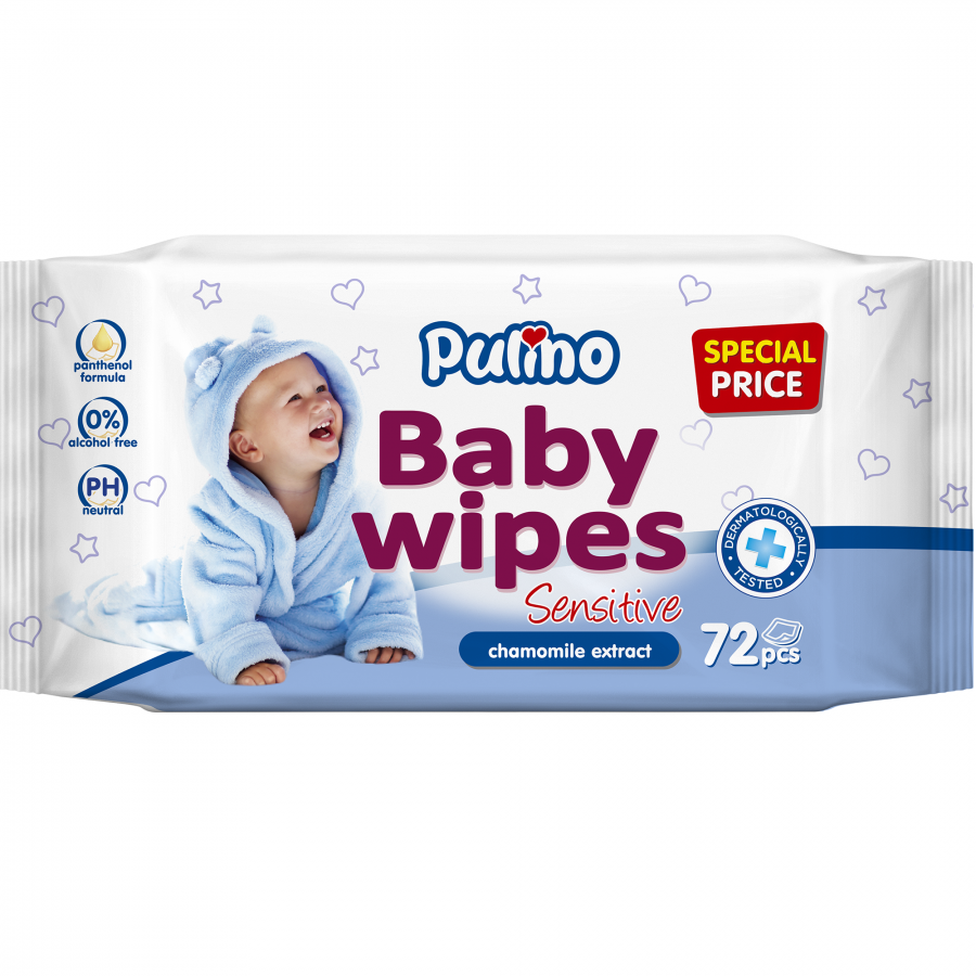 Fresh 72 бебе кърпи Пулино