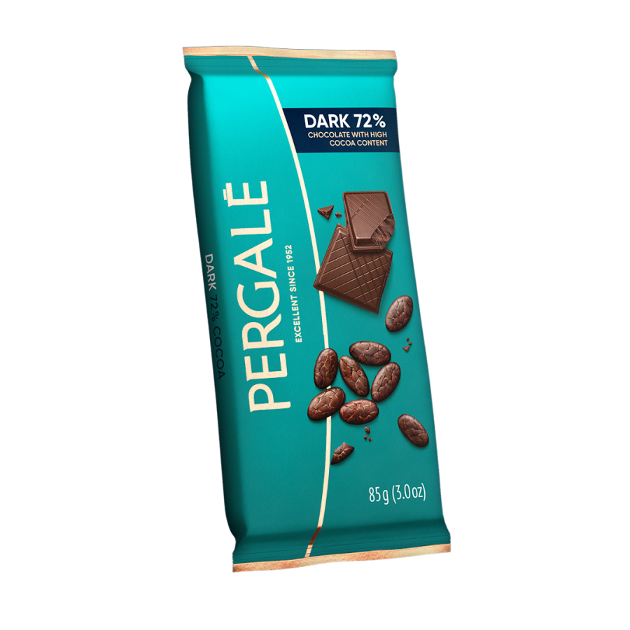 PERGALĖ тъмен шоколад 72% какао 85г