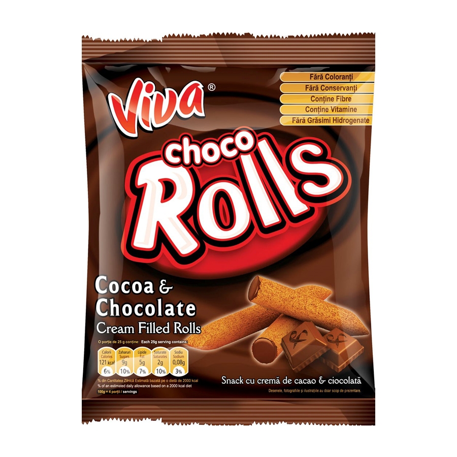 Viva ролс шоколад 100г